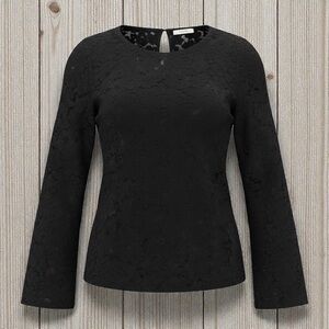 Maurices Elegant Black Floral Blouse